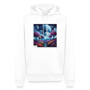 Path of harmony dreamscape - Men’s Premium Organic Hoodie - white - Front - Nico (187cm)