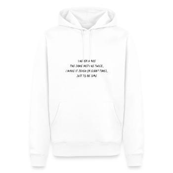 Sichere Fehler - Männer Premium Bio Hoodie - Weiß - Vorne - Nico (187cm)