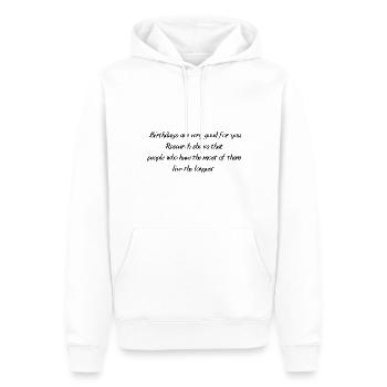 Geburtstagswissenschaft - Männer Premium Bio Hoodie - Weiß - Vorne - Nico (187cm)