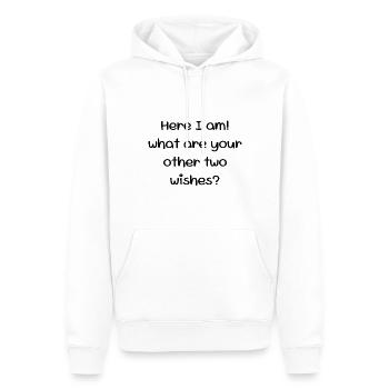 Surprise Wish - Men’s Premium Organic Hoodie - white - Front - Nico (187cm)