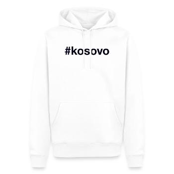 KOSOVO Hashtag - Sweat à capuche Premium bio Homme - blanc - Devant - Nico (187cm)