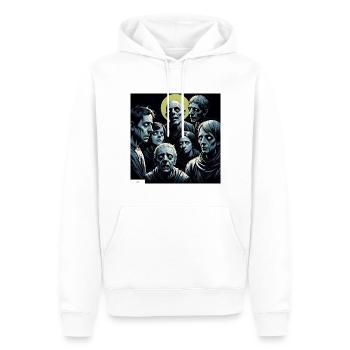 Düsterste Freunde - Männer Premium Bio Hoodie - Weiß - Vorne - Nico (187cm)