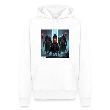 Vergessene Kriegerfreunde - Männer Premium Bio Hoodie - Weiß - Vorne - Nico (187cm)