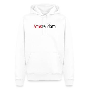 Amsterdam - Men’s Premium Organic Hoodie - white - Front - Nico (187cm)