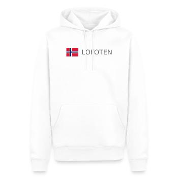 Drapeau de la Norvège - Lofoten - Norge - Norwegen - Sweat à capuche Premium bio Homme - blanc - Devant - Nico (187cm)