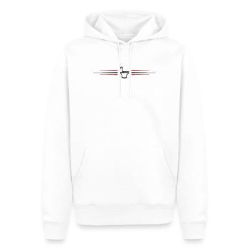 Conduite toilette - Sweat à capuche Premium bio Homme - blanc - Devant - Nico (187cm)