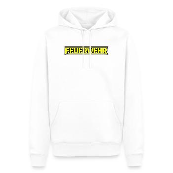 Lettrage néon feux d’artifice - Sweat à capuche Premium bio Homme - blanc - Devant - Nico (187cm)