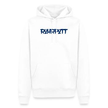 Ruhrpott - Pott - Ruhr - Zeche - Zollverein - NRW - Männer Premium Bio Hoodie - Weiß - Vorne - Nico (187cm)