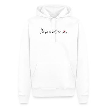 Paramedic - Men’s Premium Organic Hoodie - white - Front - Nico (187cm)