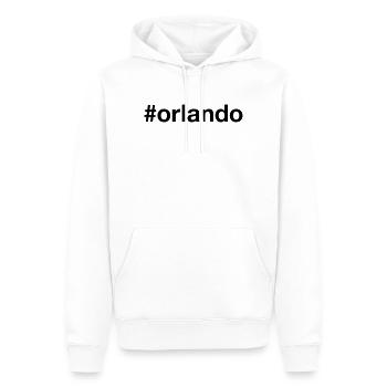 ORLANDO Hashtag Floride - Sweat à capuche Premium bio Homme - blanc - Devant - Nico (187cm)