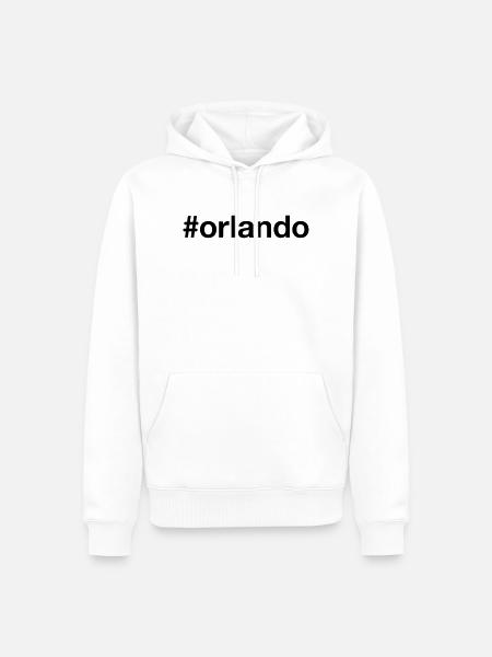 ORLANDO Hashtag Floride - Sweat à capuche Premium bio Homme - blanc