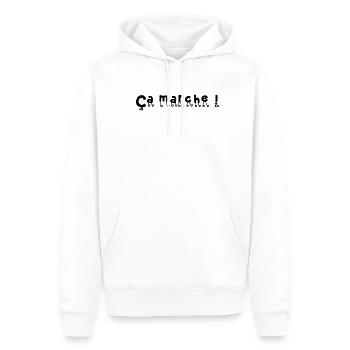 Ça marche ! - Sweat à capuche Premium bio Homme - blanc - Devant - Nico (187cm)