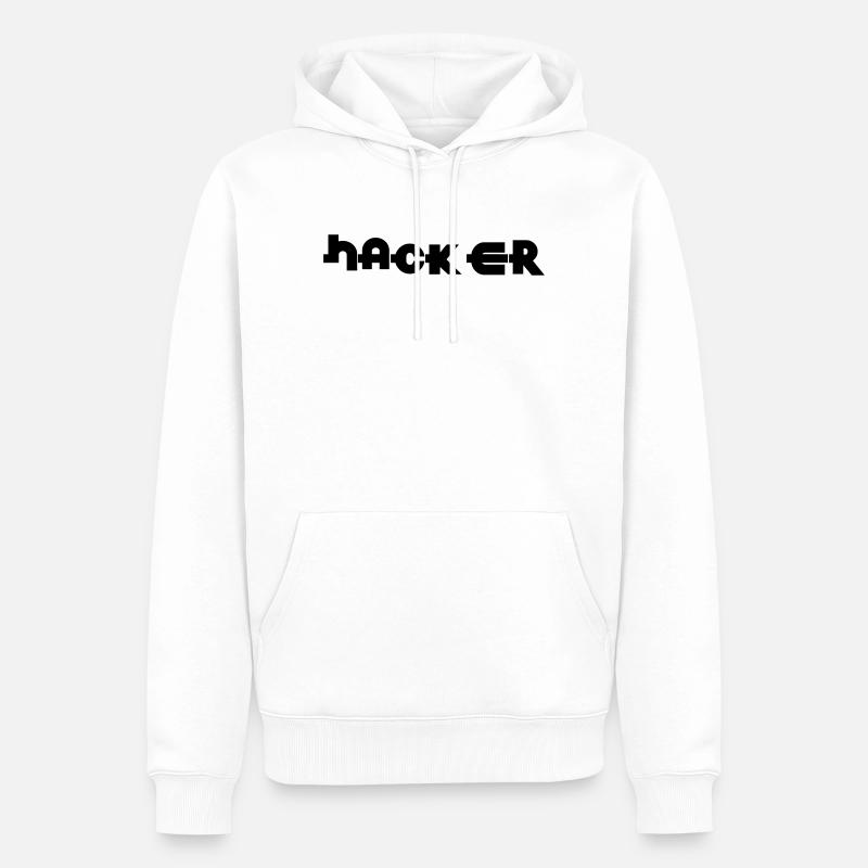 Hacker - Sweat à capuche Premium bio Homme - blanc