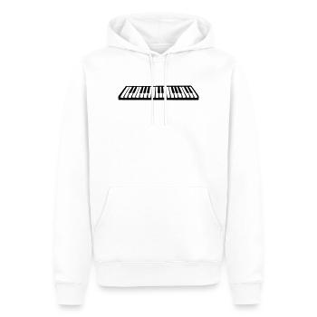 Piano ou clavier - Sweat à capuche Premium bio Homme - blanc - Devant - Nico (187cm)