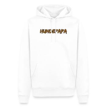 Hundepapa Brush Design Hundeliebhaber - Männer Premium Bio Hoodie - Weiß - Vorne - Nico (187cm)
