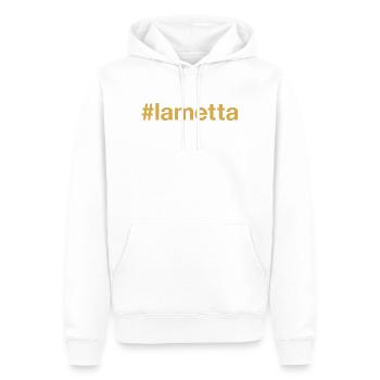 LAMETTA Hashtag - Männer Premium Bio Hoodie - Weiß - Vorne - Nico (187cm)