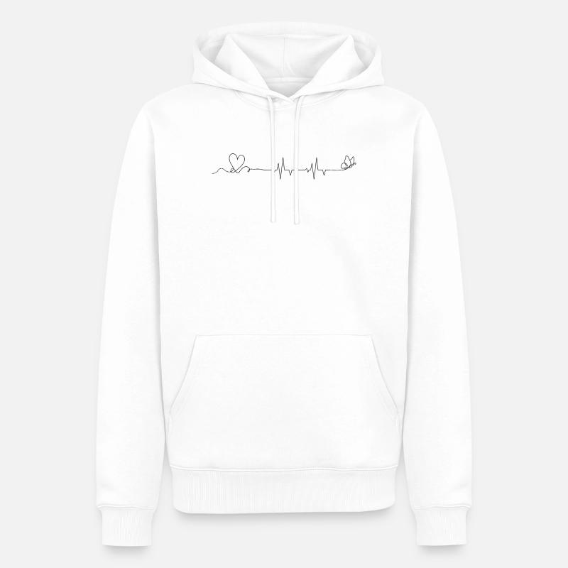 Détails de conception requis - Sweat à capuche Premium bio Homme - blanc