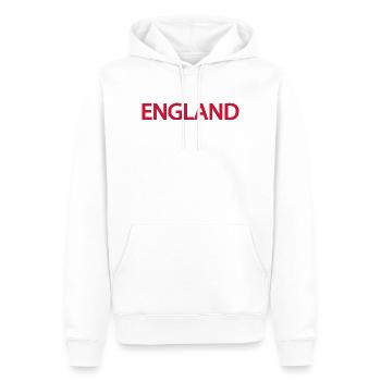 Conception du drapeau de l’Angleterre pour les vêtements - Sweat à capuche Premium bio Homme - blanc - Devant - Nico (187cm)