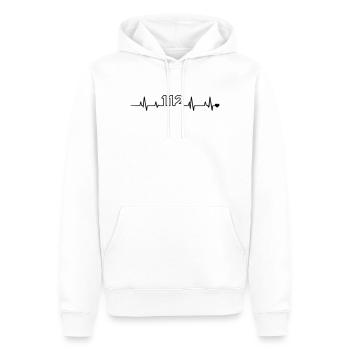 Brigade des pompiers 112 - Sweat à capuche Premium bio Homme - blanc - Devant - Nico (187cm)