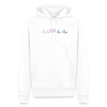 112 - Männer Premium Bio Hoodie - Weiß - Vorne - Nico (187cm)