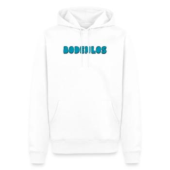 Bodenlos - Männer Premium Bio Hoodie - Weiß - Vorne - Nico (187cm)