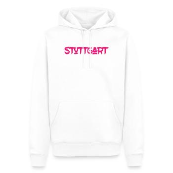 Stuttgart - Baden-Württemberg - Neckar Killesberg - Männer Premium Bio Hoodie - Weiß - Vorne - Nico (187cm)