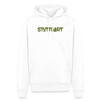 Stuttgart - Baden-Württemberg - Neckar Killesberg - Männer Premium Bio Hoodie - Weiß - Vorne - Nico (187cm)
