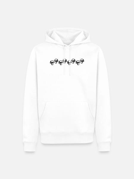 Pilze Symbol - Männer Premium Bio Hoodie - Weiß