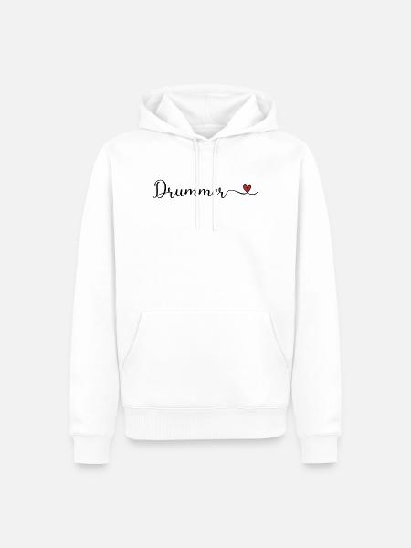 Schlagzeuger - Drummer - Männer Premium Bio Hoodie - Weiß