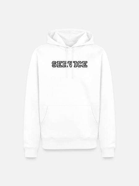 Service - Sweat à capuche Premium bio Homme - blanc