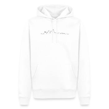 Battement de cœur de la ligne d’horizon de la ville - Sweat à capuche Premium bio Homme - blanc - Devant - Nico (187cm)