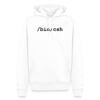 Interpréteur C - /bin/csh - Sweat à capuche Premium bio Homme - blanc - Devant - Nico (187cm)