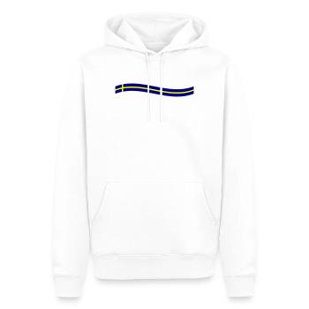 Icône du drapeau suédois - Sweat à capuche Premium bio Homme - blanc - Devant - Nico (187cm)