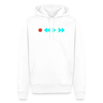 Kassettenkinder - Männer Premium Bio Hoodie - Weiß - Vorne - Nico (187cm)