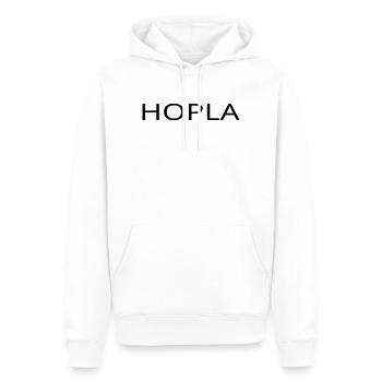 Hopla - Sweat à capuche Premium bio Homme - blanc - Devant - Nico (187cm)