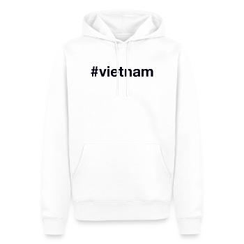 Vietnam Hashtag - Men’s Premium Organic Hoodie - white - Front - Nico (187cm)