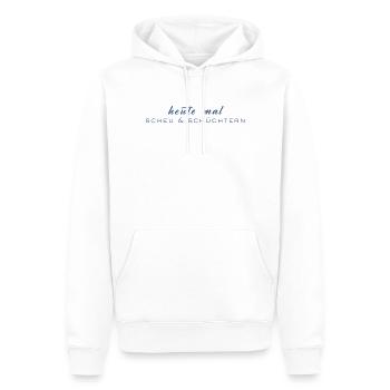 Heute mal scheu & schüchtern - Männer Premium Bio Hoodie - Weiß - Vorne - Nico (187cm)