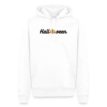 Halloween Print, Halloween Shirt, Kürbis Shirt - Männer Premium Bio Hoodie - Weiß - Vorne - Nico (187cm)