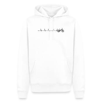 Heartbeat Fahrrad bmx - Männer Premium Bio Hoodie - Weiß - Vorne - Nico (187cm)