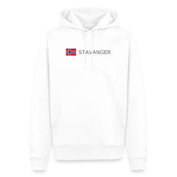 Drapeau de la Norvège - Stavanger - Norge - Norwegen - Sweat à capuche Premium bio Homme - blanc - Devant - Nico (187cm)