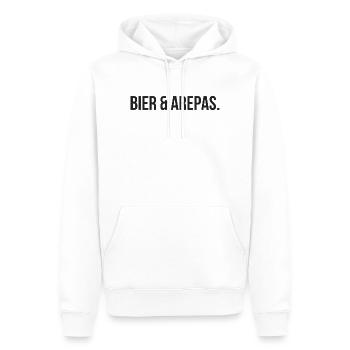 Beer & Arepas: A fusion of Colombia & German - Men’s Premium Organic Hoodie - white - Front - Nico (187cm)