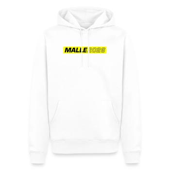 Malle 2026 - Sweat à capuche Premium bio Homme - blanc - Devant - Nico (187cm)
