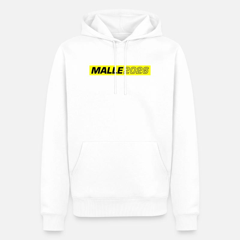 Malle 2026 - Männer Premium Bio Hoodie - Weiß