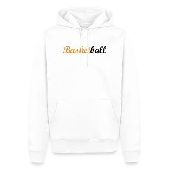 Basket Ball / Basketball / Basktet-Ball / Sport - Sweat à capuche Premium bio Homme - blanc - Devant - Nico (187cm)