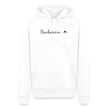 Bücherwurm - Männer Premium Bio Hoodie - Weiß - Vorne - Nico (187cm)