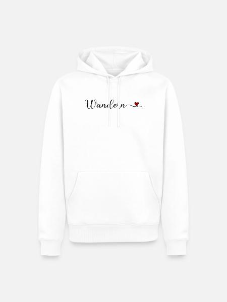 Wanderer - Männer Premium Bio Hoodie - Weiß