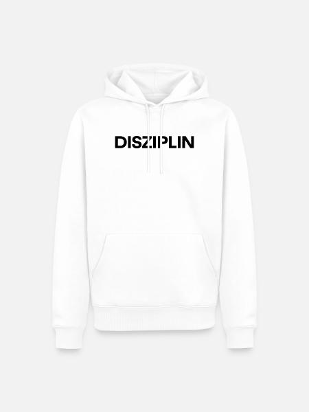 Disziplin - Männer Premium Bio Hoodie - Weiß