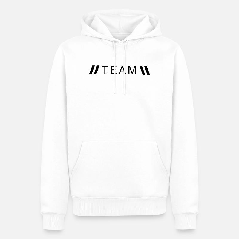 Style Team - Männer Premium Bio Hoodie - Weiß