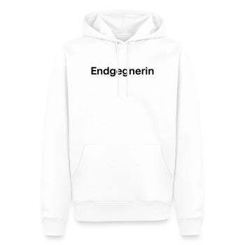 Endgegnerin - Männer Premium Bio Hoodie - Weiß - Vorne - Nico (187cm)