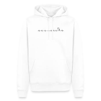 Chat battant de cœur - Sweat à capuche Premium bio Homme - blanc - Devant - Nico (187cm)